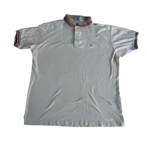 Vintage 80s Izod Lacoste "Grand Patron" Polo Shirt – Cream / Beige XL